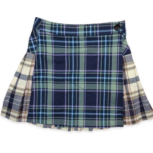 Urban Outfitters Dresses & Skirts - Urban Outfitters S Multi Plaid Tartan Mini Skirt pleated Wrap front w button